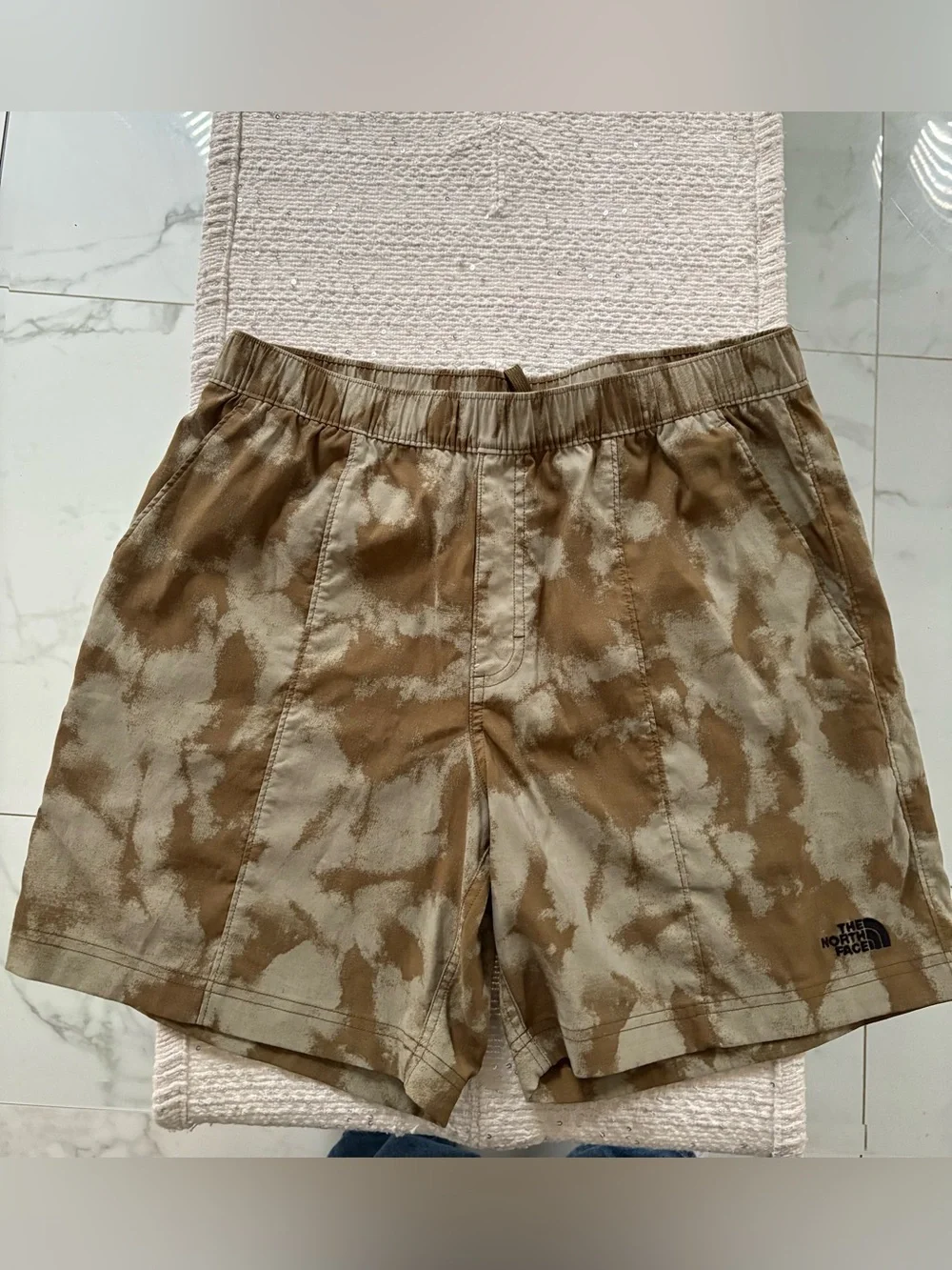 The North Face Men's Tan & Cream Athletic Shorts